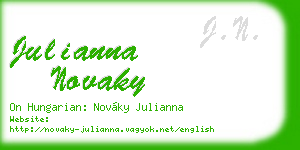 julianna novaky business card